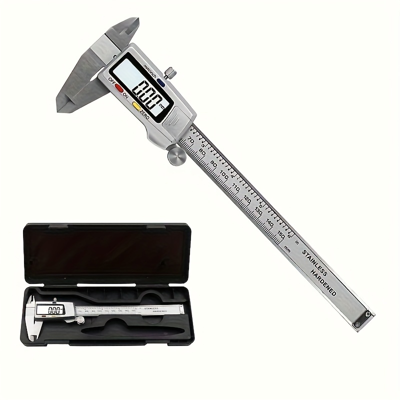 Digital Caliper 150Mm Stainless Steel - เครื่องมือวัดขนาด 150/200 มม. คาลิปเปอร์ดิจิตอลสแตนเลส เครื่องมือวัดแบบเวอร์เนียร์พลาสติกสำหรับเลือกใช้