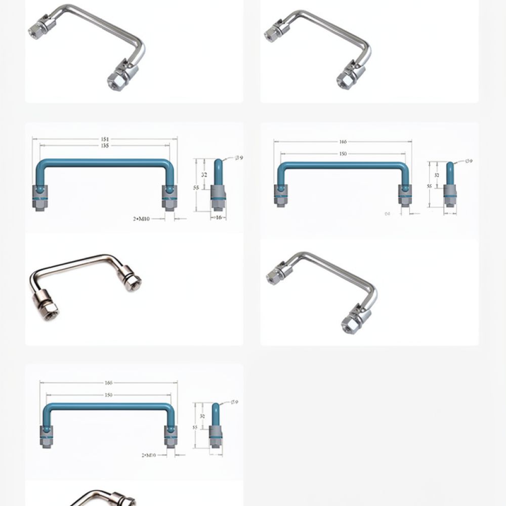 Industrial Tools - มือจับแบบพับได้สำหรับติดตั้งแบบฝัง สำหรับตู้เก็บเครื่องมืออุปกรณ์อุตสาหกรรม ทำจากสแตนเลสสตีล ทนทาน