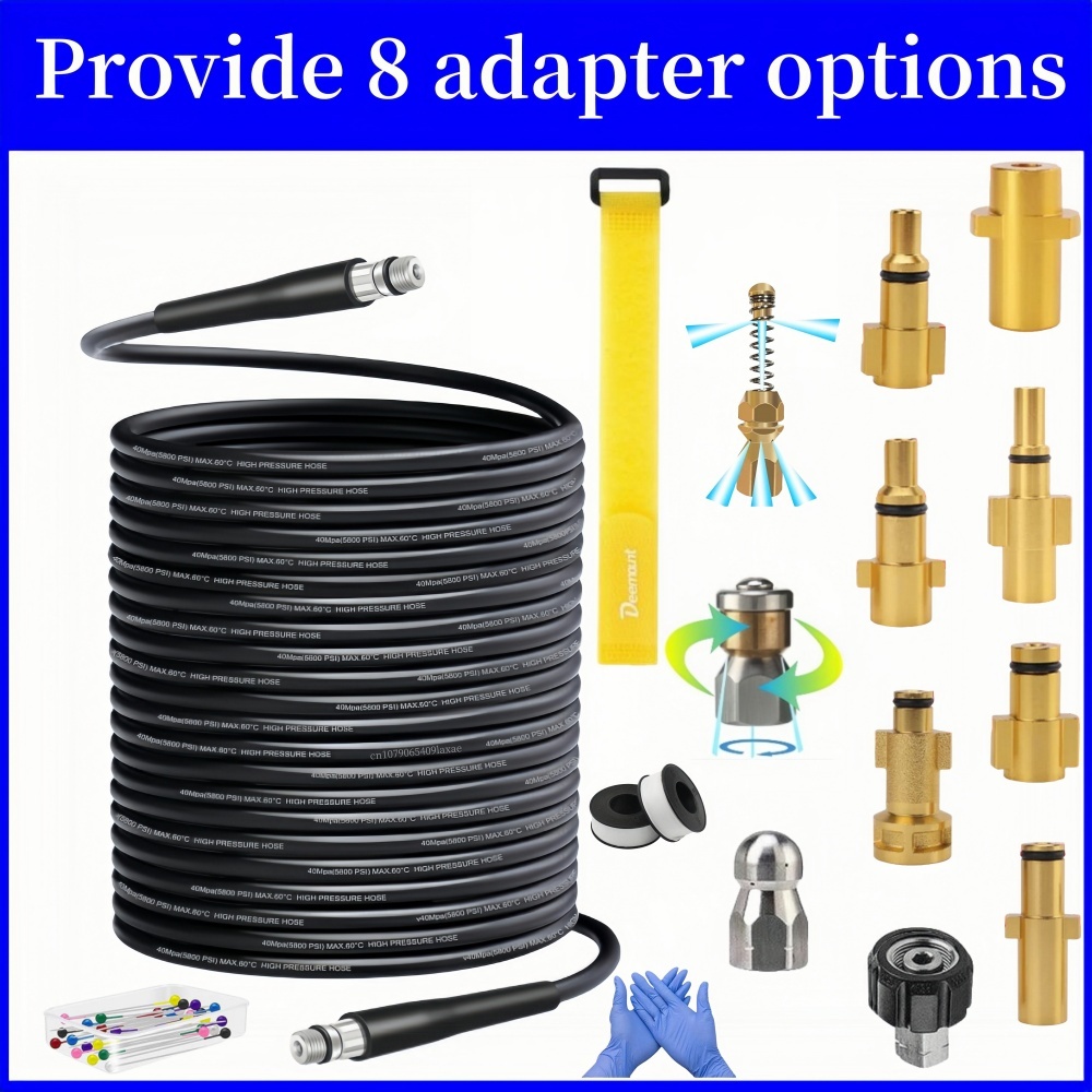 Vacuum Chamber Kit With Pump - ท่อทำความสะอาดท่อระบายน้ำแรงดันสูง0.5 ~ 50ม. ชุดระบายน้ำแรงดันสูงหัวฉีดเครื่องทำความสะอาดแรงดันสูงสำหรับ Karcher LAVOR