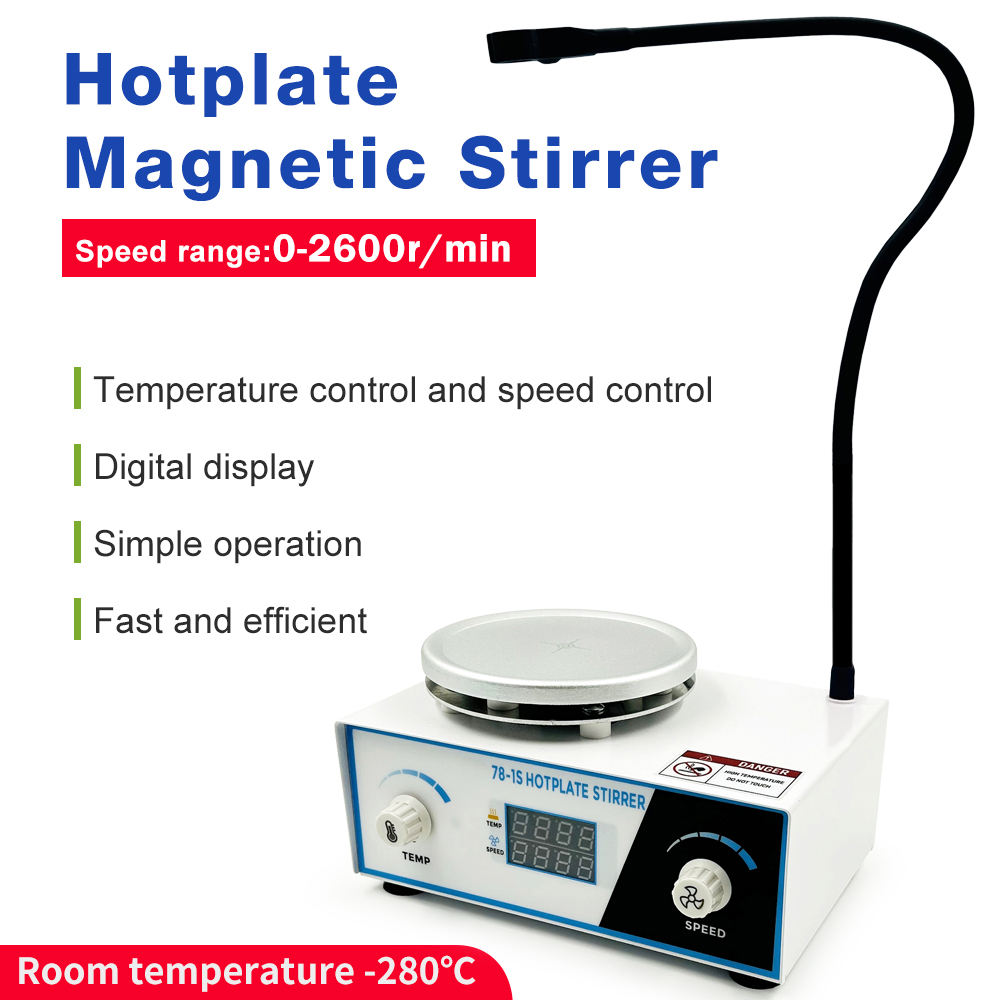 Lab Magnetic Stirrer Hot Plate - เครื่องกวนสารแม่เหล็กแบบให้ความร้อน 2 ลิตร ปลั๊ก EU 0-2600RPM