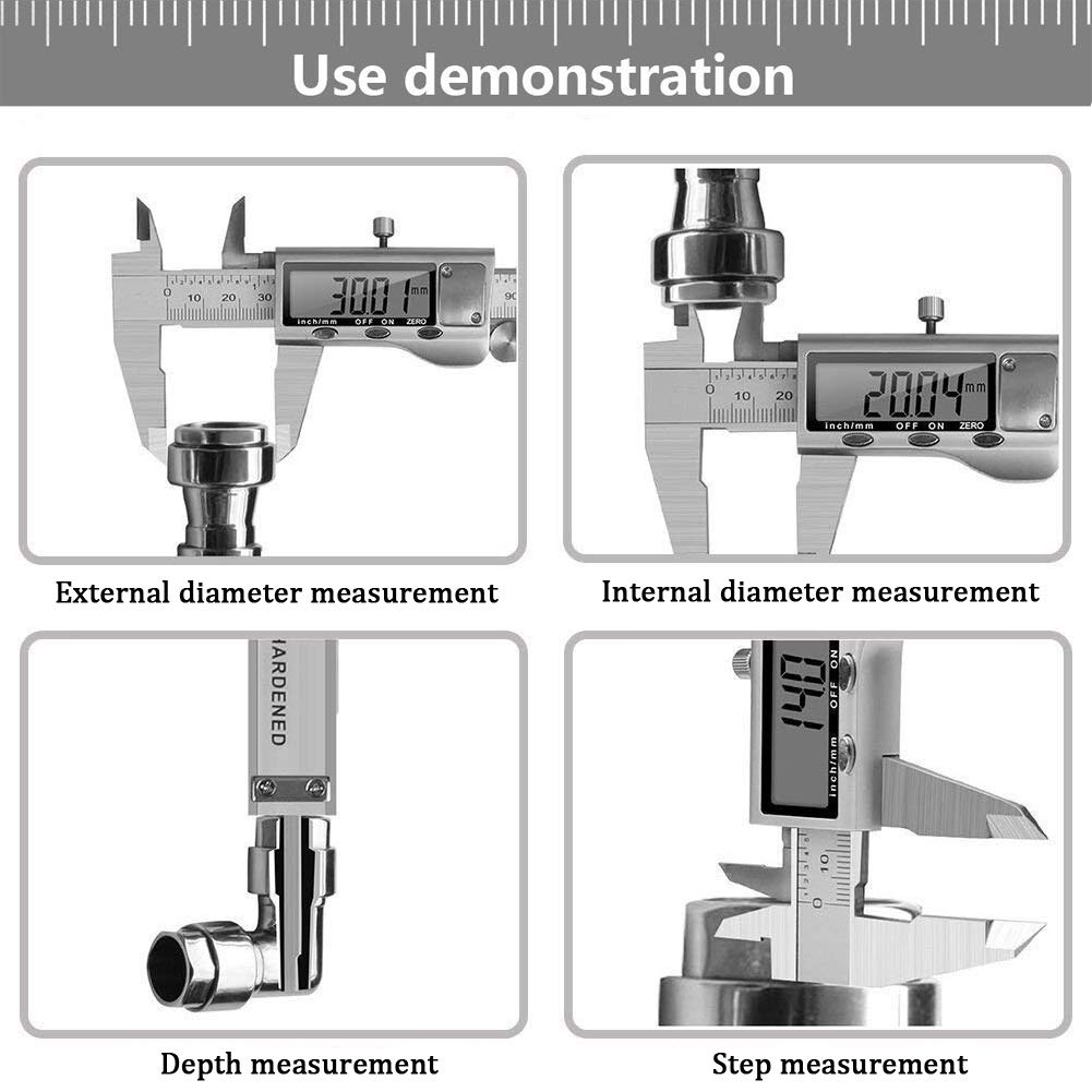เครื่องมือวัดโลหะดิจิตอลคาลิเป - Digital Caliper 150Mm Stainless Steel บทวิจารณ์และราคา