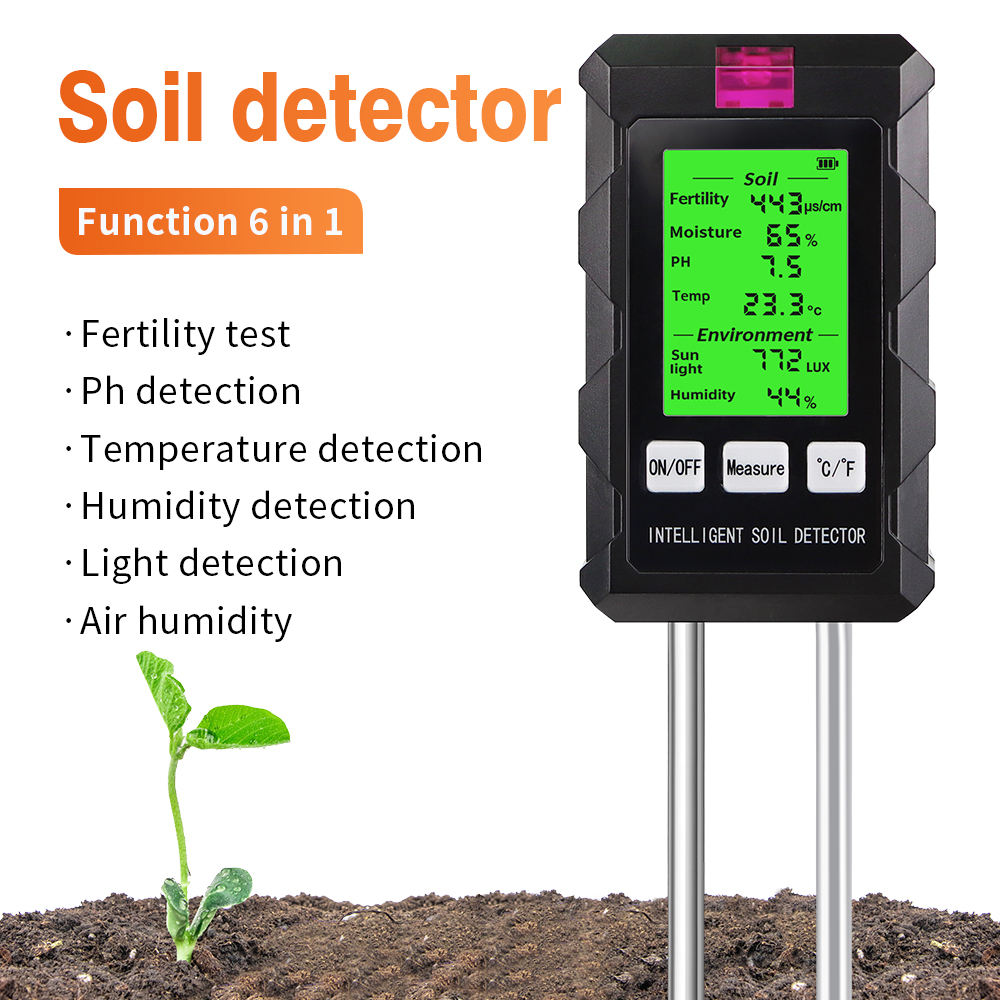 6 in 1 เครื่องทดสอบดินดิจิตอลม - Ph Meter Digital Water Tester บทวิจารณ์และราคา