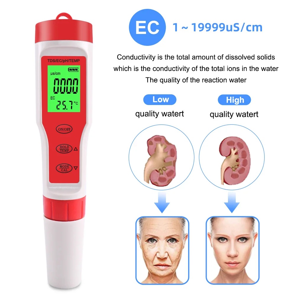 เครื่องวัดคุณภาพน้ำดิจิตอล 4 i - Ph Meter Digital Water Tester บทวิจารณ์และราคา